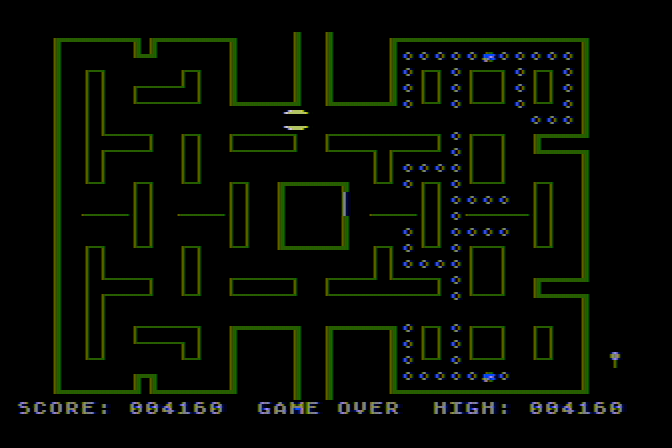 Jawbreaker Atari 8-bit Screenshot: Game over.