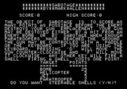 Sabotage for Apple II - Game instructions.