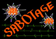 Sabotage for Apple II - Title screen.
