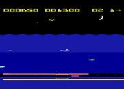 Aquatron for Atari 8-bit - You can fly both above and under water.