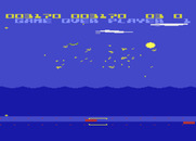 Aquatron for Atari 8-bit - Game over.
