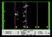 Hi-Res Football for Apple II - Oops, that's a 7 yard loss this time...