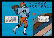Hi-Res Football for Apple II - Title screen.