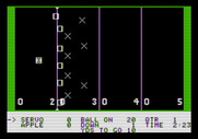 Hi-Res Football for Apple II - A play in progress...