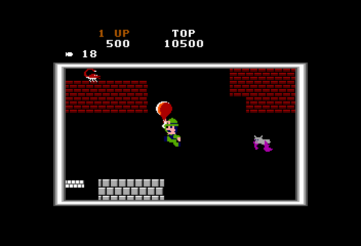Super Pitfall TRS-80 Color Computer Screenshot: This balloon can carry you to new heights!