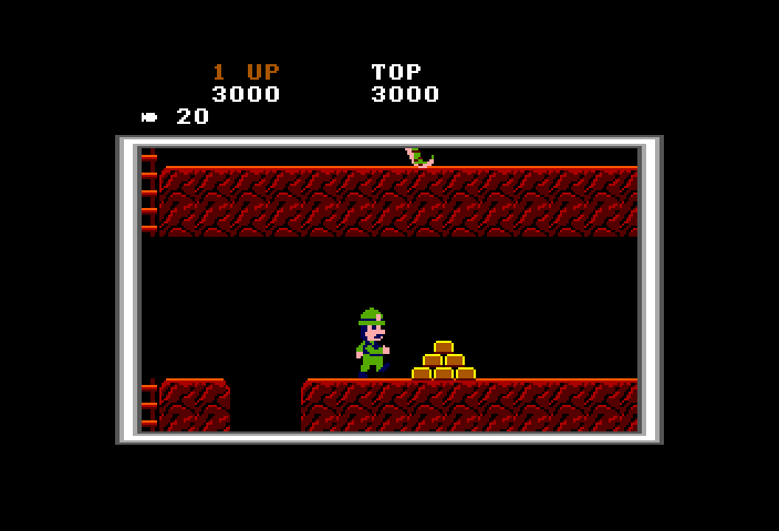 Super Pitfall TRS-80 Color Computer Screenshot: I found some gold!
