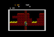 Super Pitfall for TRS-80 Color Computer - Climbing down a ladder...