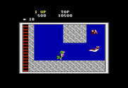 Super Pitfall for TRS-80 Color Computer - Swimming through a tunnel...