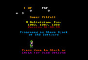 Super Pitfall for TRS-80 Color Computer - Title screen.