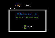 Super Pitfall for TRS-80 Color Computer - Ready to begin, player 1?