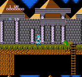 Super Pitfall for NES / Famicom - Giant frogs and other creatures get in the way.