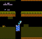 Super Pitfall for NES / Famicom - Falling down a waterfall.