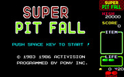 Super Pitfall for PC-8800 Series - Title screen.