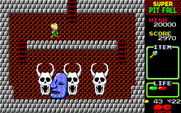 Super Pitfall for PC-8800 Series - An odd looking boss to fight...