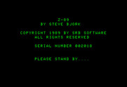 Z-89 for TRS-80 Color Computer - Loading screen (Game Point Software version).