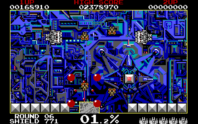 Volfied IBM PC/Compatibles Screenshot: Oh no, I've been destroyed!