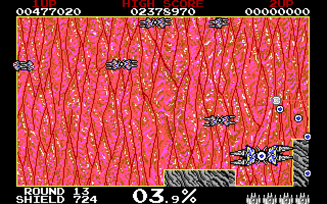 Volfied IBM PC/Compatibles Screenshot: Each enemy has a unique attack pattern.
