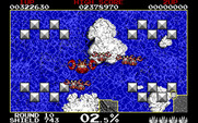 Volfied for IBM PC/Compatibles - Lobster-like enemies are featured in this level.