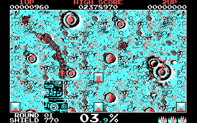 Volfied IBM PC/Compatibles Screenshot: Game start.