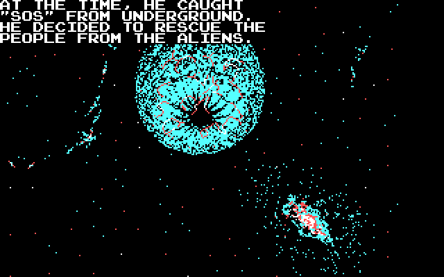 Volfied IBM PC/Compatibles Screenshot: Game introduction.