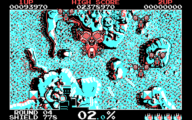 Volfied IBM PC/Compatibles Screenshot: Each enemy has a different attack pattern.