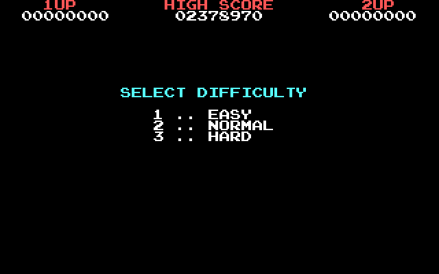 Volfied IBM PC/Compatibles Screenshot: Select a difficulty level.