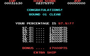 Volfied for IBM PC/Compatibles - Bonus points are awarded at the end of each round.