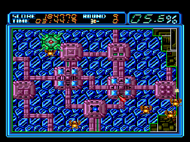 Volfied Sega Genesis / Mega Drive Screenshot: On to the next round...