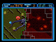 Volfied for Sega Genesis / Mega Drive - Roughly half of the playfield is claimed here...