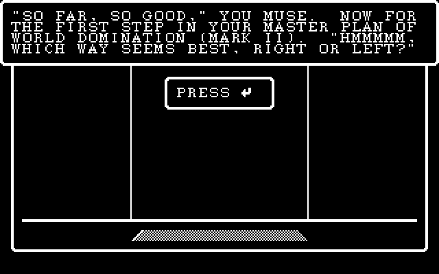 Wizardry: The Return of Werdna - The Fourth Scenario IBM PC/Compatibles Screenshot: Now, which way to go?