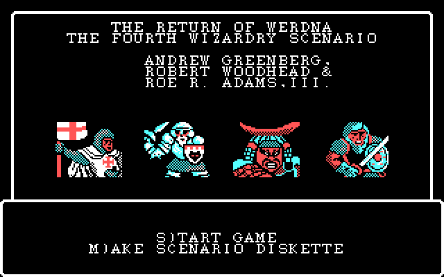 Wizardry: The Return of Werdna - The Fourth Scenario IBM PC/Compatibles Screenshot: Title screen.