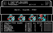 Wizardry: The Return of Werdna - The Fourth Scenario for IBM PC/Compatibles - A group of heroes attackes me; Hack, slash, fun!