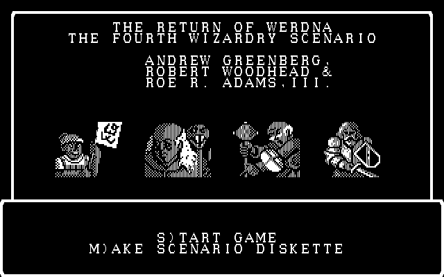 Wizardry: The Return of Werdna - The Fourth Scenario IBM PC/Compatibles Screenshot: Title screen.