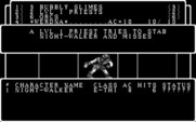 Wizardry: The Return of Werdna - The Fourth Scenario for IBM PC/Compatibles - A lvl 1 priest attacks...