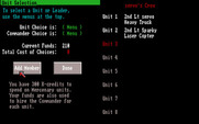 FireTeam 2200 for Amiga - Creating a new fireteam.