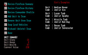 FireTeam 2200 for Amiga - You can manage an existing fireteam, or create a new one.
