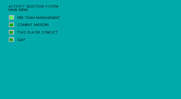 FireTeam 2200 for IBM PC/Compatibles - The main menu.