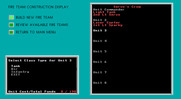 FireTeam 2200 for IBM PC/Compatibles - Creating a new fireteam.