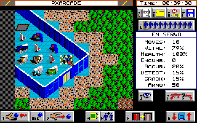 Breach 2 Amiga Screenshot: Moving around the playfield...