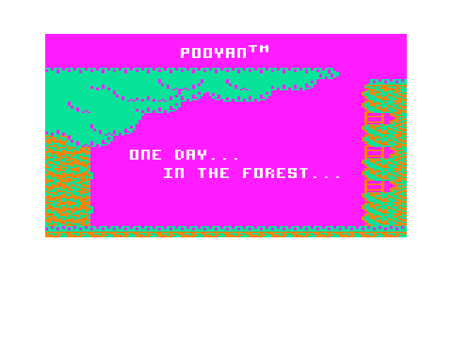 Pooyan TRS-80 Color Computer Screenshot: Introduction.