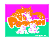 Pooyan for TRS-80 Color Computer - Loading screen.