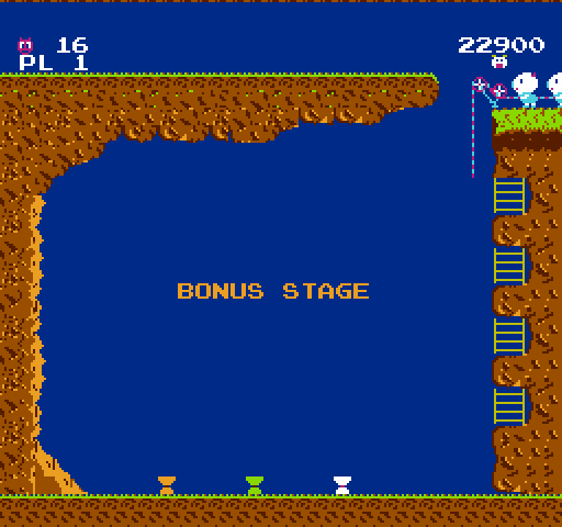 Pooyan NES / Famicom Screenshot: Time for a bonus stage!