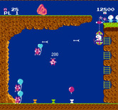 Pooyan for NES / Famicom - This time the wolves use balloons to float up to the top...