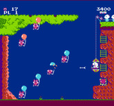 Pooyan for NES / Famicom - Shoot the balloons to stop your opponents...