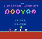 Pooyan for NES / Famicom - Title screen.