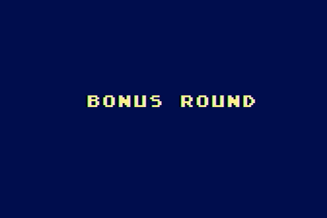 Pooyan Atari 8-bit Screenshot: Ready for the bonus round?