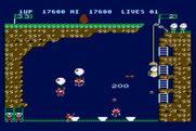 Pooyan for Atari 8-bit - Earning points for shooting the balloons...