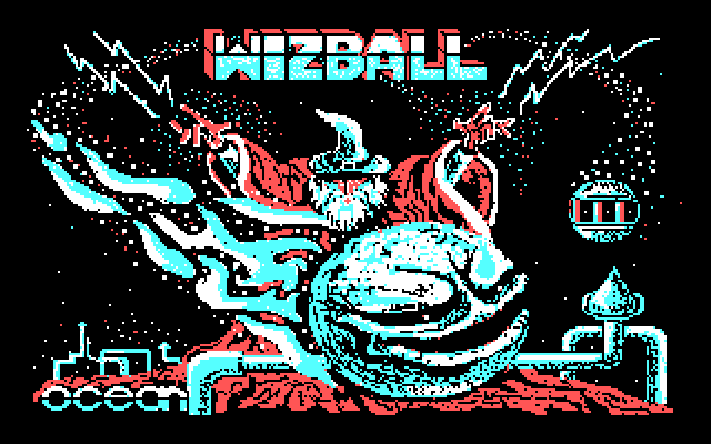 Wizball IBM PC/Compatibles Screenshot: Title screen.