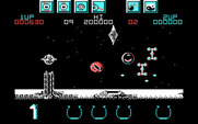 Wizball for IBM PC/Compatibles - Don't crash into enemies! Shoot them first to turn them into bubbles...