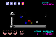 Wizball for Thomson TO - Crash! Ran into another enemy...